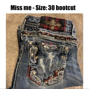 Miss Me Jean - Size: 30 Inseam: 34 - Bootcut